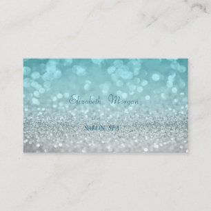 Elegant sofistikerad modern blå glitter Bokeh Visitkort