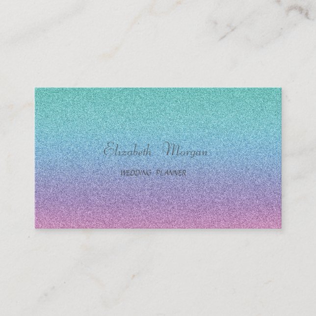 Elegant Sofistikerad Modern Glitter Ombre Visitkort (Framsida)
