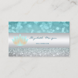 Elegant Sofistikerad Modern Glitterig Bokeh,Lotus Visitkort