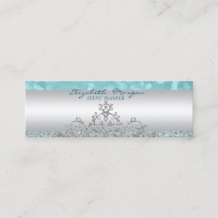 Elegant Sofistikerad Modern Glitterig Bokeh, Spets Mini Visitkort