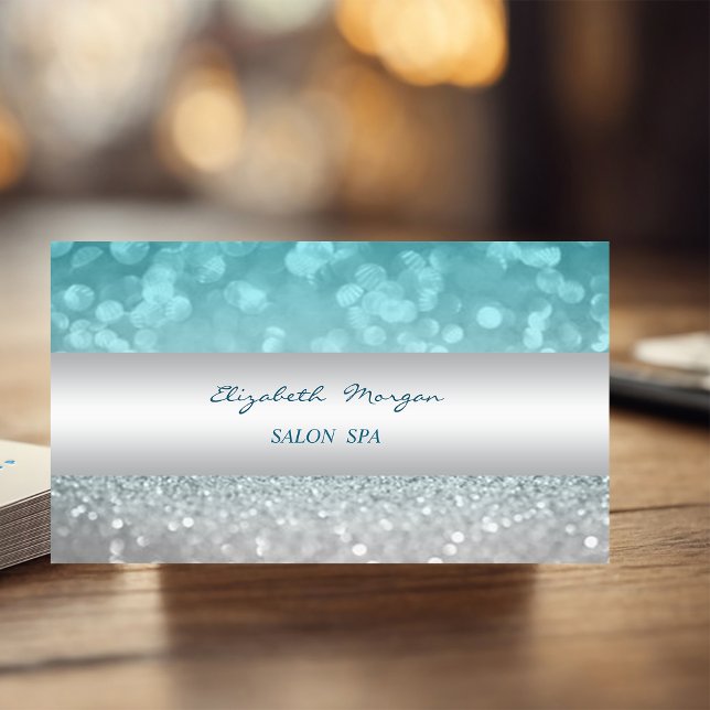 Elegant Sofistikerad Modern Glittery Bokeh Visitkort (Skapare uppladdad)