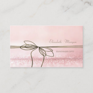 Elegant Sofistikerad Modern Rosa Glittrig,Slinga Visitkort