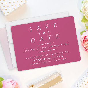 Elegant Sofistikerad Mörk Ro Mis Quince Años Spara Datumet
