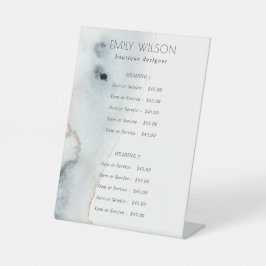 Elegant Soft Aqua Blue Guld Beachy Service Pris