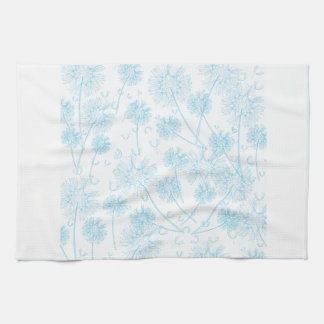 Elegant Soft Blue Dandelion Kökshandduk