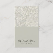 ELEGANT SOFT GRÅTT WHITE DAMASK-BLOMMÖNSTER