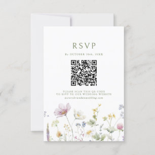Elegant Soft Pastel Wildblomkuteriet Bröllop OSA Kort