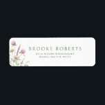 Elegant Soft Pastel Wildblomkuteriet Bröllop Returadress Etikett<br><div class="desc">Elegant bröllop-adressetikett som innehåller en vacker vildblomma ram i mjuka pasteller. Perfekt för ett romantiskt,  naturinspirerat firande eller trädgårdskrävande bröllop. Kontakta mig gärna om du vill ha anpassade eller ytterligare produkter med den här designen.</div>