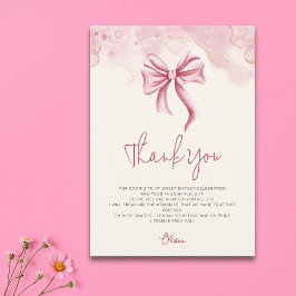 Elegant Soft Pink Bow Sweet 16 Tack Kort