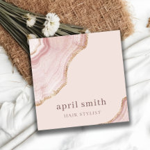 Elegant Soft Ro Guld Agate Marble QR-kod