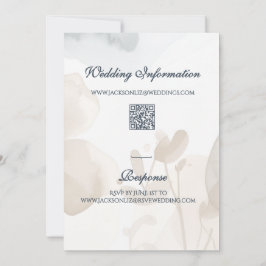 Elegant Soft Romantic Botanical Script Wedding  Inbjudningar