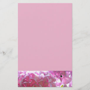 Elegant soft rosa blommigt rosa hydrangeas ro brevpapper