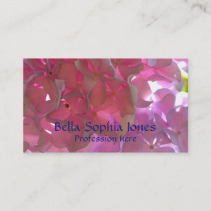 Elegant soft rosa blommigt rosa hydrangeas ro visitkort