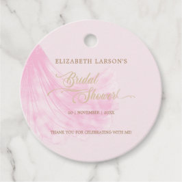 Elegant Soft Rosa Bröllop Dress Möhippa Gåvor Etiketter