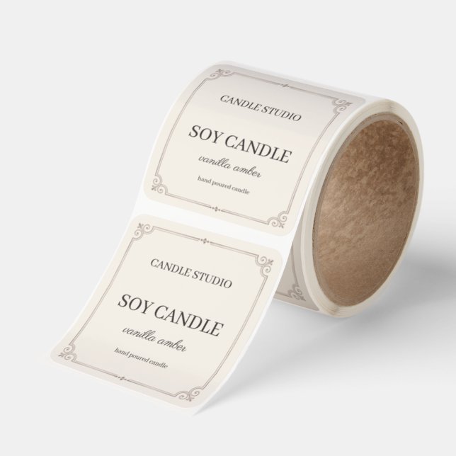 Elegant sojaljus etikett dekal (Rulle)