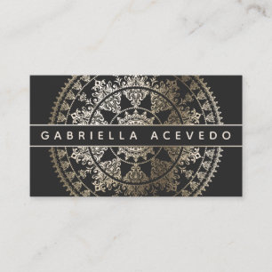 Elegant sol- Mandala Businesscards - beställnings Visitkort