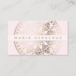 Elegant sol- Mandala Businesscards - guld Visitkort