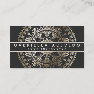 Elegant sol- Mandala Businesscards - guld Visitkort