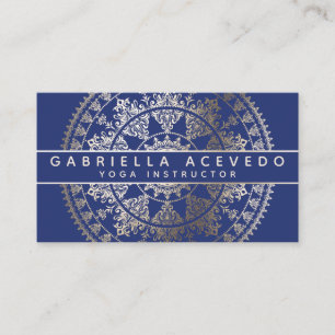 Elegant sol- Mandala Businesscards - guld Visitkort