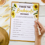 Elegant Solblommor Avslutar meningsspelet Lakan<br><div class="desc">Snygg design som du enkelt kan anpassa. Du kan spela med den i en möhippa,  en bachelorette-fest eller en babydusch. Lägg till anpassningsbar ord eller fraser.</div>