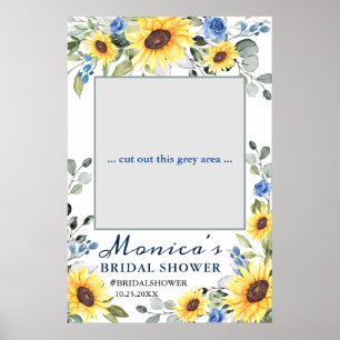 Elegant Solblommor Boho Möhippa Photo Prop Poster