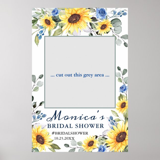 Elegant Solblommor Boho Möhippa Photo Prop Poster (Framsidan)
