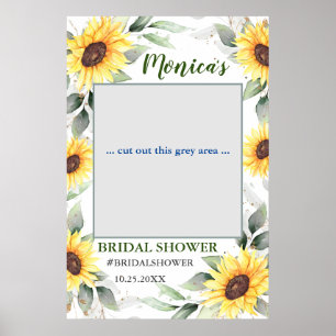 Elegant Solblommor Boho Möhippa Photo Prop Poster