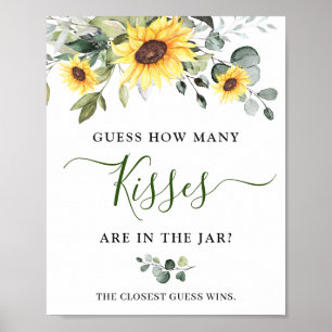 Elegant Solblommor Eucalyptus Möhippa Poster