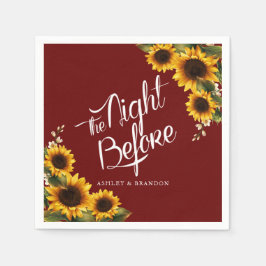 Elegant Solblommor natten före Napkin Pappersservett