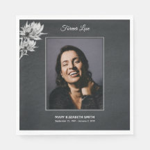 Elegant Solblommor Svart fotobegravningsminne