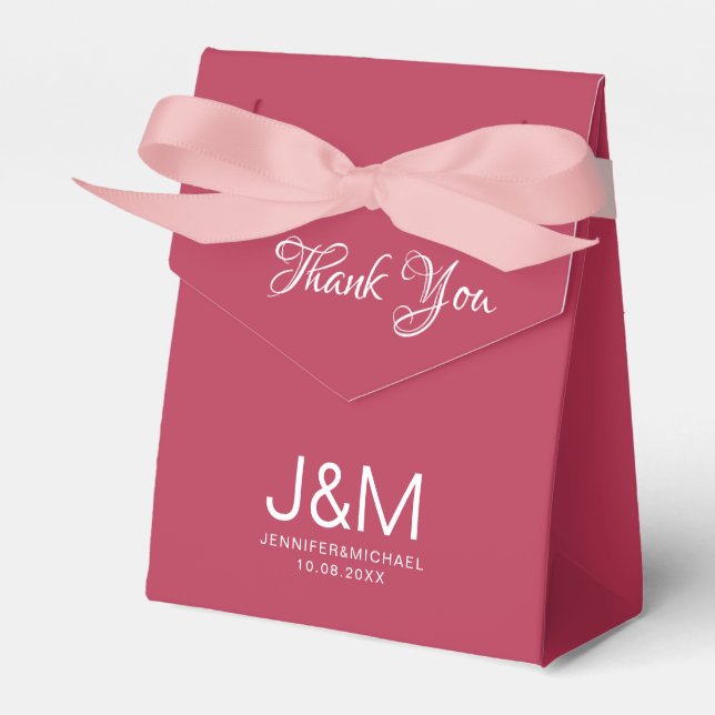 Elegant Solid Färg Viva Magenta Calligraphy Presentaskar (Framsidan Sidan)