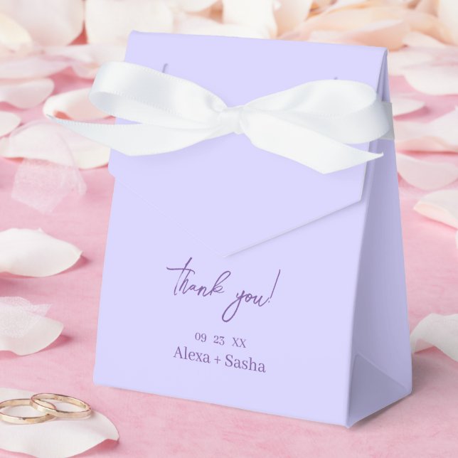 Elegant Solid Lila Lavendel Presentaskar (Bröllop)