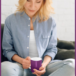 - Elegant Solid Plum - Kaffe Mugg