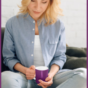 - Elegant Solid Plum - Kaffe Mugg
