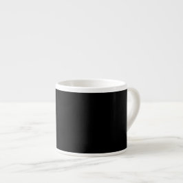 Elegant Solid Svart Espressomugg