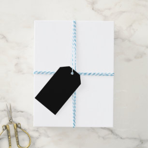Elegant solid svart presentetikett