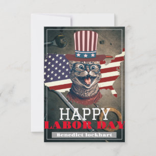 Elegant Solidaritets arbetsdag i USA flagga Tack Kort