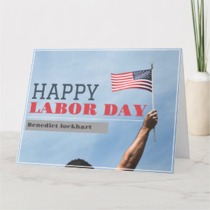 Elegant Solidarity Worker-dagen med USA flagga Tack Kort