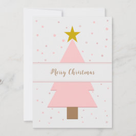 Elegant Solo Rosa Julgran & Golden Star Julkort