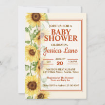 Elegant solros baby shower