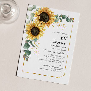 Elegant Solros Blommigt 60:e Födelsedagsfesten