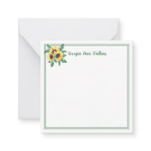 Elegant Solros Blommigt Monogrammad