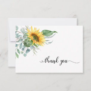 Elegant Solros Blommigt Sympathy Tack Kort