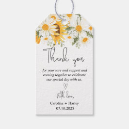Elegant Solros Daisy Bröllop Tack Presentetikett