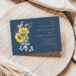 Elegant Solros Eucalyptus Fall Wedding Invati Inbjudningar
