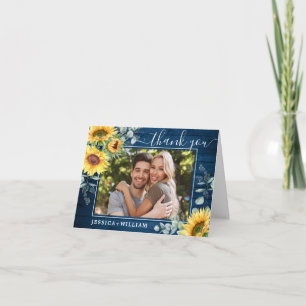 Elegant Solros Eucalyptus Rustic Wood PHOTO Tack Kort