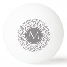 Elegant Solros Mönster Monogrammad