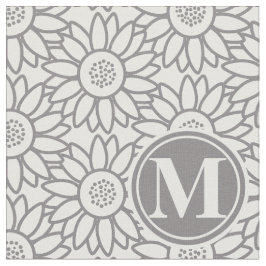 Elegant Solros Mönster Monogrammad Tyg