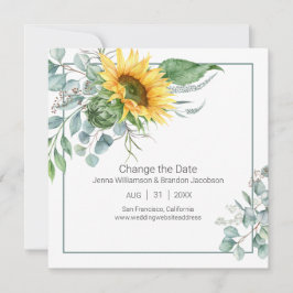 Elegant Solros och eukalyptus Ändra datum Spara Datumet