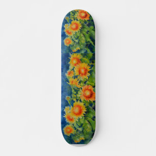 Elegant solrosfiléer skateboard bräda 19,5 cm